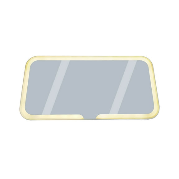 TACILIP Car Accessories, 1PC Car Sun Visor Vanity Mirror, Rechargeable With 3 Modes Dimmable Clip-on Rear View Sun Shading Cosmetic Mirror With Touchin On Screen, Universal For Car, Gifts for Her