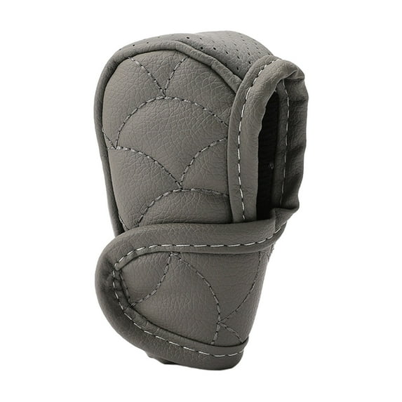 TACILIP Car Accessories, Leather Lattice Pattern Gear Knob Cover, Auto Car Knob Protective Sleeve Hoop & Loop Type, Gift for Father