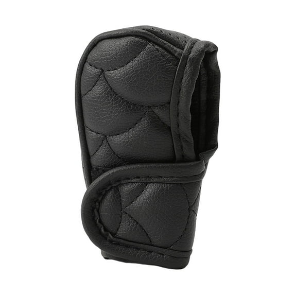 TACILIP Car Accessories, Leather Lattice Pattern Gear Knob Cover, Auto Car Knob Protective Sleeve Hoop & Loop Type, Gifts for Father