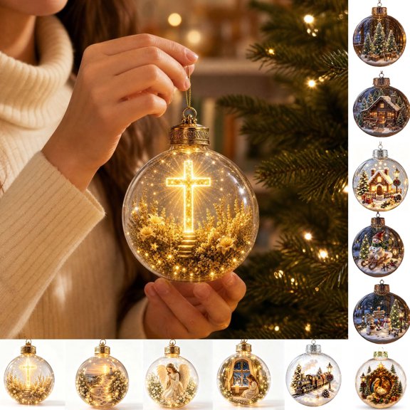 TACILIP Christmas Decor, 1PC Illuminated Scripture Keepsake Ornaments, Womens Gifts