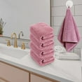thumbnail image 1 of TACILIP Cleaning Supplies, 13.7x27.5in 1pc Coral Velvet Bath Towel Towel for Adult Daily Use At Home Absorbent Dry Hair Towel That Does Not Hair Beach Towel Strip Patterned Bath Towel Christmas Gifts, 1 of 5