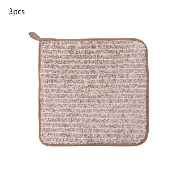 TACILIP Cleaning Supplies, 3PCS Fiber Cloth Thickened Kitchen Cloth Absorbent Scouring Pad Household Cleaning Cloth Degreasing and Dishwashing Cloth, Gifts for Men