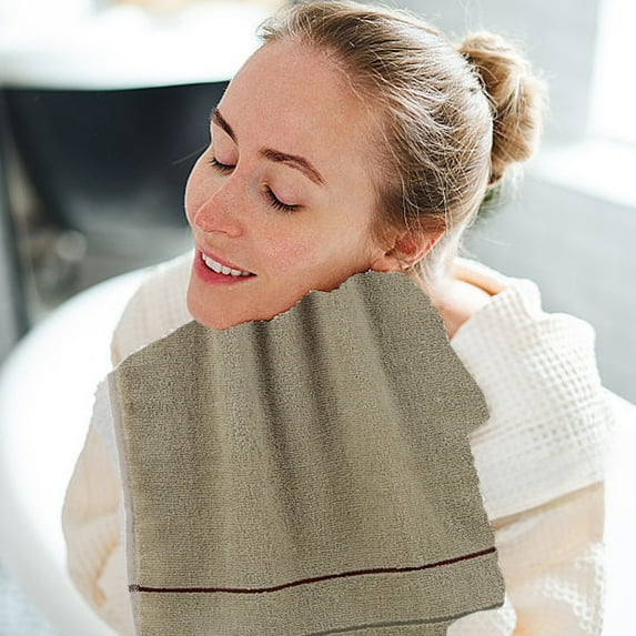 TACILIP Cleaning Supplies, Bath Towel Quick Dry Towel Set Includes 5 Hand Towels Absorbent Bathroom Towel Sets Coral Cotton Towel Bath Hotel Colorful About 30x14 Inches, Housewarming Gifts