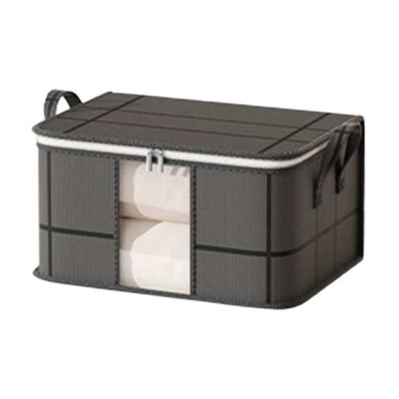 TACILIP Clothes Storage Bag Non-woven Fabric Household Foldable Storage Basket Wardrobe Tidying Box Clothes Transparent Storage Box Clothes Storage, Men Gifts