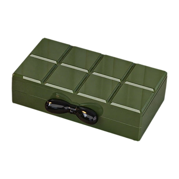 TACILIP Compartment Portable Jewelry Box Plastic Earrings Storage Box Durables Organizer 8 Grids Mini Storage Box, Organization and Storage