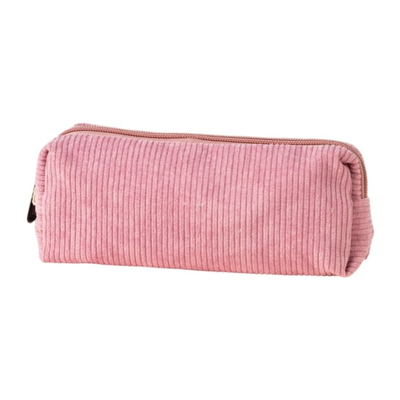 TACILIP Corduroy Makeup Bag Vintage Stationery Pouch Solid Color Office Supplies Storage Bag Retro Fabric Cosmetic Bag, School Supplies
