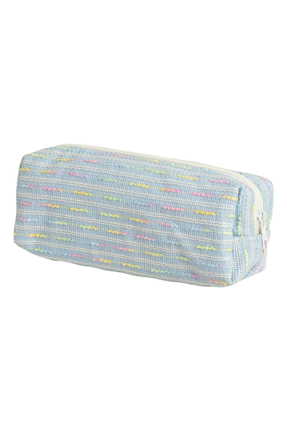 Corduroy Makeup Bag Vintage Stationery Pouch Solid Color Office Supplies Storage Bag Retro Fabric Cosmetic Bag, School Supplies