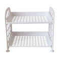 thumbnail image 1 of TACILIP Desk Organizer, Double-Layer Folding Storage Rack Concise Home Desktop Bathroom Shelf Cosmetics and Jewelry Storage Rack, 1 of 6
