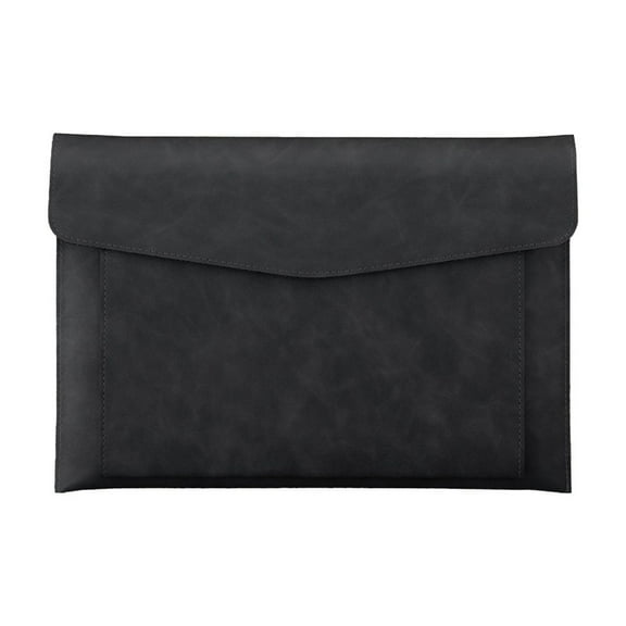 TACILIP Document Bag Waterproof Storage Bag Large Capacity Double Layer Document Bag Laptop Leather Protective Cover, Office Storage & Organization