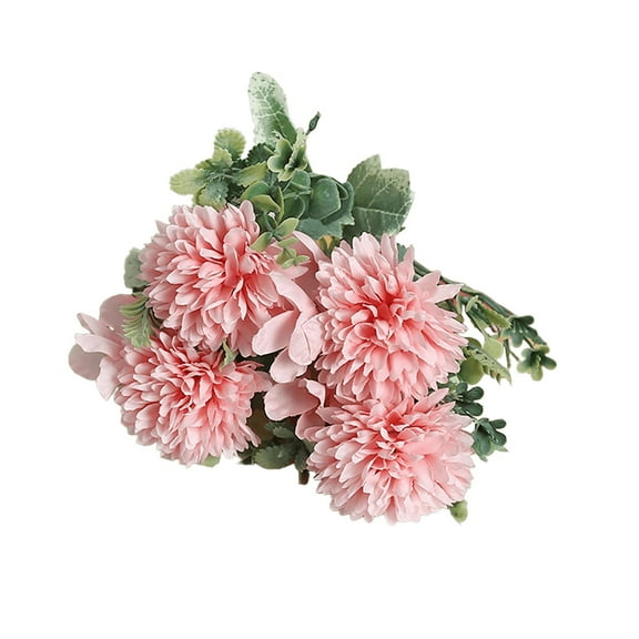 TACILIP Fake Flowers, Simulation Small Ball Chrysanthemum Fake Flower Hotel Wedding Arrangement Photography Modeling Home Placement Decoration Silk Flowers, Gifts for Her