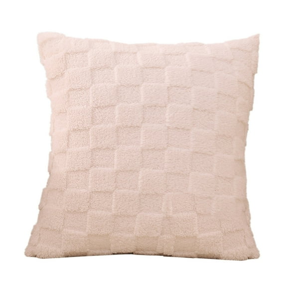 TACILIP Furry Pillows Set Shu Cotton Velvet Living Room Sofa Cushion Office Backrest Lumbar Pillows Cushion Pillowcase, Housewarming Gifts