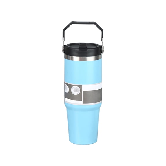 TACILIP Gifts for Her, Portable Car Mug Large Capacity Stainless Steel Insulated Mug Outdoor Sports Portable Ice Cup Water Bottle, Office Supplies, 1PC
