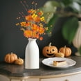 thumbnail image 1 of TACILIP Halloween Decorations Pumpkin Bouquet Autumning Thanksgiving Fluffies Maple Leaf Pumpkin Branch Decoration, Fall Decor, 1 of 6