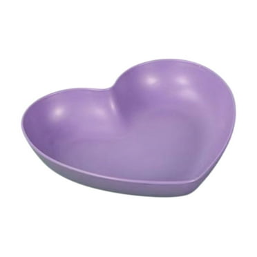 TACILIP Heart Plates W 5.91Inch X L 5.51Inch Impregnable Dinner Plates Dishwasher Microwave Safe Plastic Plates Reusable Lightweight Plates for Kitchen Or Camping Room Decor, Birthday Gifts