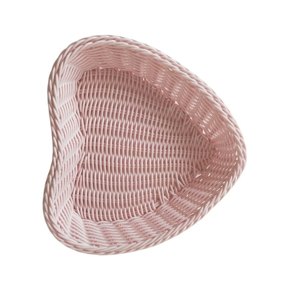 TACILIP Heart Shaped Remote Control Wedding Candy Box Plastic Basket Jewellery Desktop Storage Basket Rattan Storage Basket Woven Woven Basket, Organization and Storage