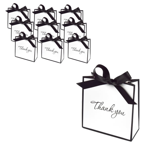 TACILIP Holiday Gifts, 10 Sets Of Stamping Bow Hand Bags Neckties Mini Gift Bags, Home Decor, 10PC