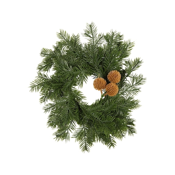 TACILIP Home Decor, 1PC Artificial Leaves Candle Ring Wreath Mini Candle Holders Garland Christmas Table Centerpiece Decor For Candles Home Decoration, Gifts for Family
