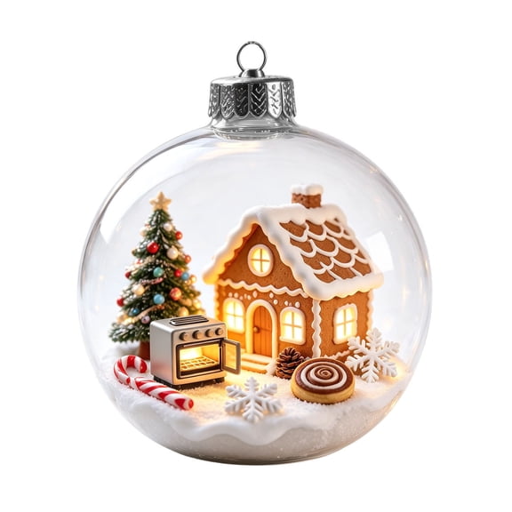 TACILIP Home Decor, 1PC Glowing Christmas Story Ornament Light-Up Mini Holiday Scene With Warm LED Light, Gifts for Family