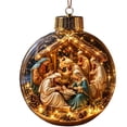 thumbnail image 1 of TACILIP Home Decor, 1PC Nativity Scene Christmas Ornament Clear Ball Holy Birth Of Hanging Ornament Religious Christmas Tree Decor Acrylic Manger Scene Bauble With Warm Light, Womens Gifts, 1 of 7