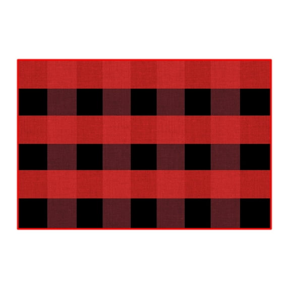 TACILIP Home Decor, Christmas Fall Outdoor Rug Orange Plaid Outdoor Rug Hand-Woven Check Rug Layered Doormats for Front Door/Front Porch/Farmhouses/Entryway/Patio, Gifts for Women