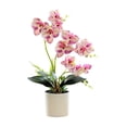 thumbnail image 1 of TACILIP Home Decor, Phalaenopsis Bonsai Plastic Potted Plants Simulated Silk Flower Lifelike Home Decoration Suitable For Desktop Office And Wedding Centerpiece Decoration, Home Gifts, 1 of 6