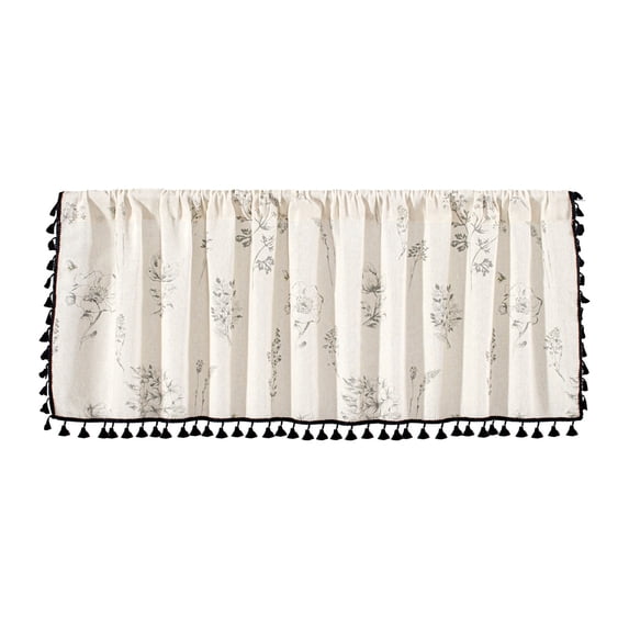 TACILIP Home Decor, Valance Curtains For Kitchen - Window Light Blocking Short Rod Pocket Curtain Panels For Small Window Bathroom Basement, Housewarming Gift