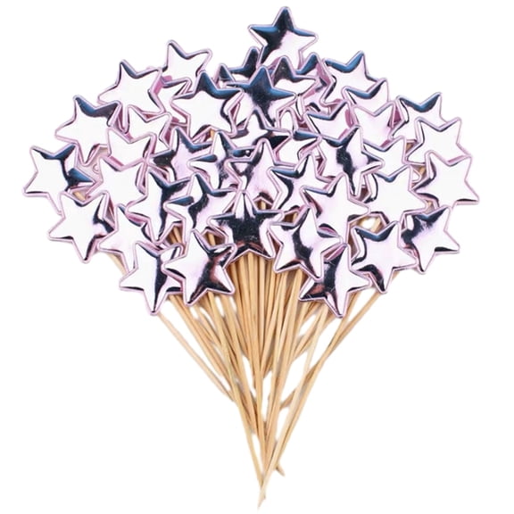 TACILIP Home Gifts, 50 PCS Star Cocktail Picks- Wooden Star Cocktail Picks Toothpick Strings For Appetizers- Fruit And Drinks Decoration Christmas Party Supplies, Home Decor