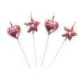 thumbnail image 1 of TACILIP Home Gifts, Five-pointed Star Birthday Candle Gold-plated Five-pointed Star Heart-shaped Romantic Baking Cake Decoration Insert, Kitchen Decor, 4PC, 1 of 5