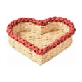 thumbnail image 1 of TACILIP Home Storage, 1PC Heart Shaped Hand Woven Paper Rope Storage Basket Household Storage Basket Fruit And Vegetable Basket Living Room Snack Tray Desktop Storage Basket, Gifts for Her, 1 of 4