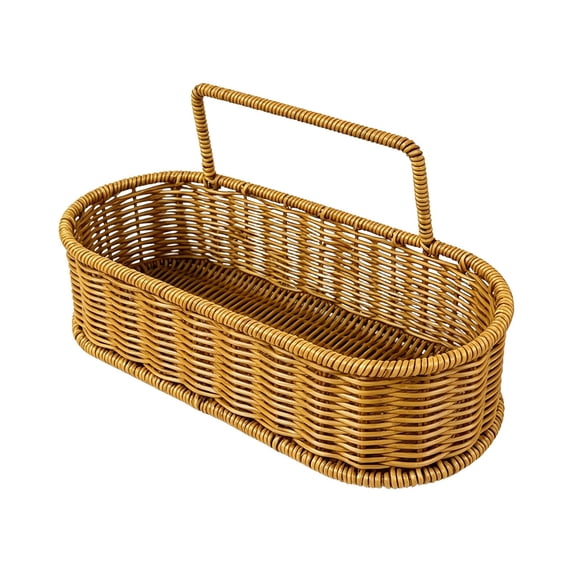TACILIP Home Storage, 1PC Plastic Wall Hanging Basket With Handle Decorative Wall Organizer For Bathroom Kitchen Home Decor, Womens Gifts
