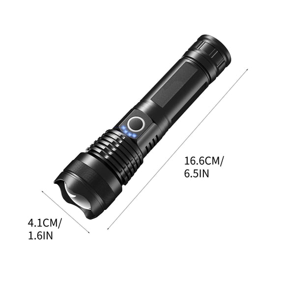 TACILIP Home Tools, 1PC Strong Light Flashlight USB Charging Telescopic Focusing Bright Long Range X71 Aluminum Alloy Flashlight, Mens Gifts