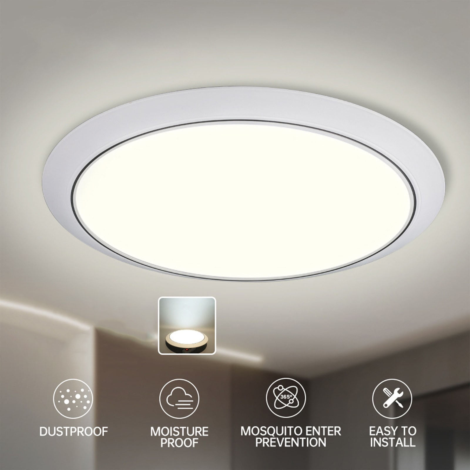 TACILIP Human Body Sensing Ceiling Lights Courtyard Corridors Balcony ...