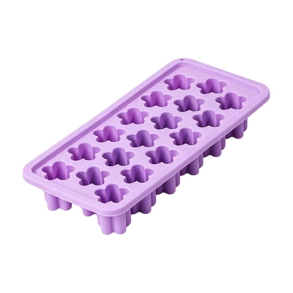 TACILIP Kitchen Gadgets, 18 Cavity Flower Shaped Silicone Ice Block Tray Flower Shaped Effortless Release Ice Form For Whiskey Cocktails Candy Chocolate, Home Gifts, 1PC