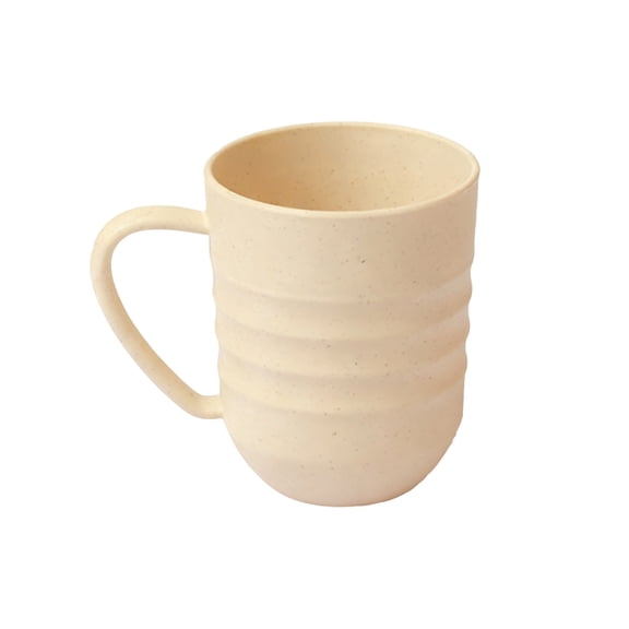 TACILIP Kitchen Gadgets, Striped Household Drinking Cup and Creatives Mouthwash Cup with Handle Available In Three Colors Beige and Gray, Gifts for Mom