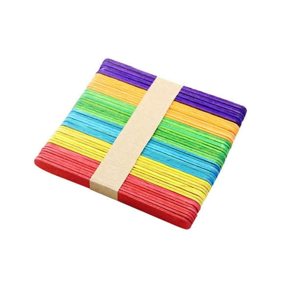 TACILIP Kitchen Utensils, 50 Pcs Sticks Ice Cream Sticks Natural Wood Popsicle DIY Sticks, Gifts for Women