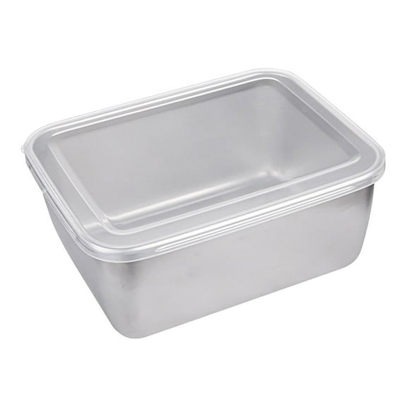 TACILIP Kitchen Utensils, Stainless Steel Food Preparation Box Refrigerator Preservation Box Sub Hot Pot Side Dish Box Rectangular Outdoor Cooking Picnic Box, Gifts for Women