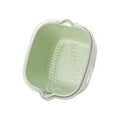 thumbnail image 1 of TACILIP Kitchen Utensils, Thickened Double-layer Basket Six-piece Plastic Vegetable Washing Basket Kitchen Storage Vegetable Washing Frame Washing Fruit Basket, Gifts for Women, 1 of 3