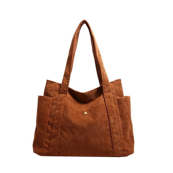 TACILIP Large Capacity Women's Bags Corduroy Bags Shoulder Bags Tote Bucket Bags, Organization and Storage