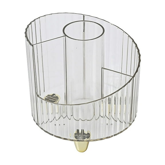 TACILIP Makeup Brush Organizer Case with Multi Grids Transparent Clear Cosmetic Brushes Storage Box for Makeup Brushes Pens Lipstick and Small Perfumes, Organization and Storage