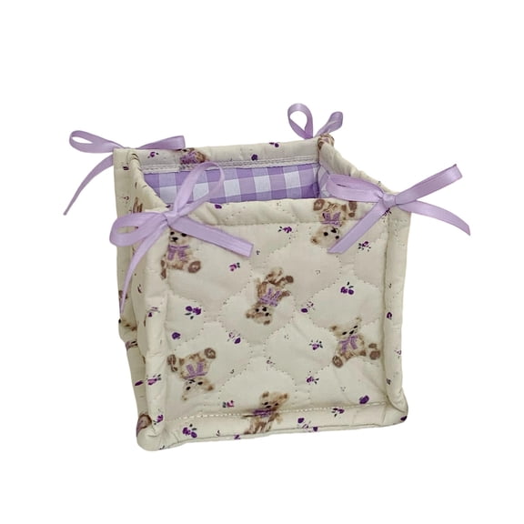 TACILIP Makeup Organizer, Desktop Storage Basket Snack and Sundries Storage Basket Cosmetic Organizer Bag, Gifts for Mom