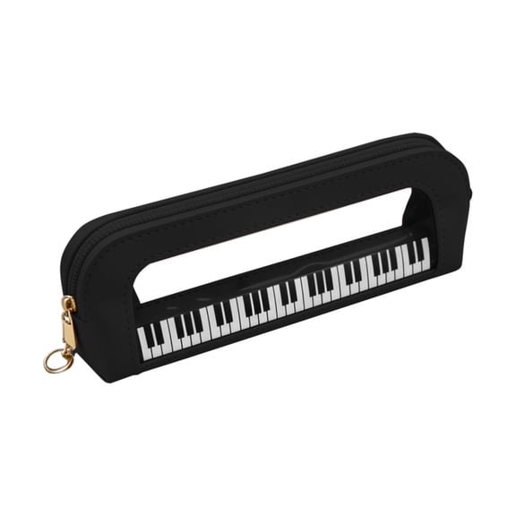 TACILIP Makeup Organizer, Piano Key Transparent PVC Pen Bag with Large Capacity Cosmetic Brush Organizer for , Mom Gifts