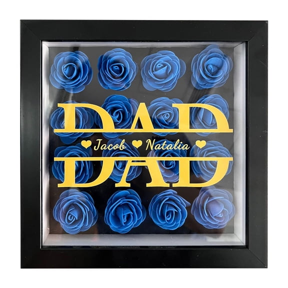 TACILIP Mens Gifts, Personalized Mom Flower Box With Name Preserved Rose Picture Frame Customized Box Frame Flower Display Case Birthday Gifts For Mom Grandma, Home Decor, 1PC