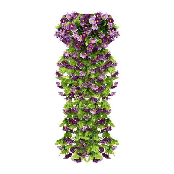 TACILIP Mother's Day Decorations, Simulated Rose Bouquets Simulated Flower Wall Hanging Baskets Decorative Landscaping Artificial Flowers Rattan Home Decor Flowers 85cm, Men Gifts