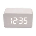 thumbnail image 1 of TACILIP Nightlight Wireless Charging LED Wooden Alarm Clock, Multifunctional Voice Controlled Mute Electronic Clock, Wireless Charging Clock, Gifts for Women, 1 of 5