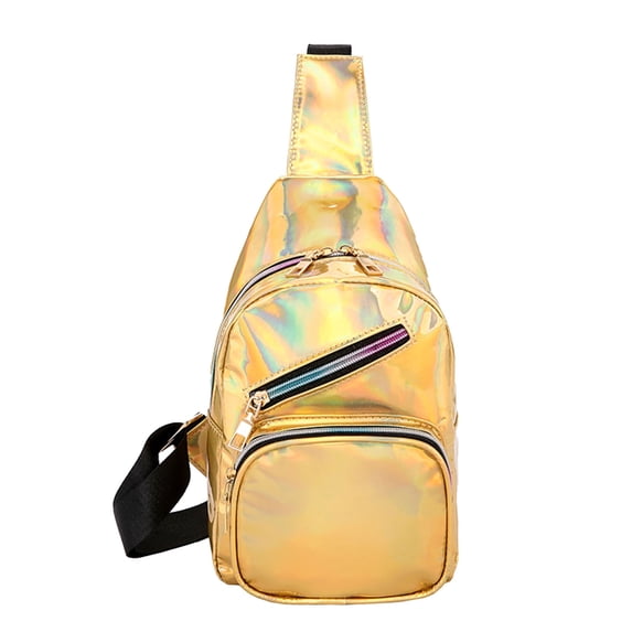 TACILIP Office & School Supplies, Bright Leather Small Sling Colorful Backpack Multi-Purpose Chest Bag Hiking Outdoor, Gifts for Her