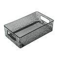 thumbnail image 1 of TACILIP Office Storage, High-value Acrylic Cosmetic Organizer Basket Glacier Pattern Stackable Storage Box Desktop Transparent Thick Material Whole Compartment Storage, Gifts for Student, 1 of 6