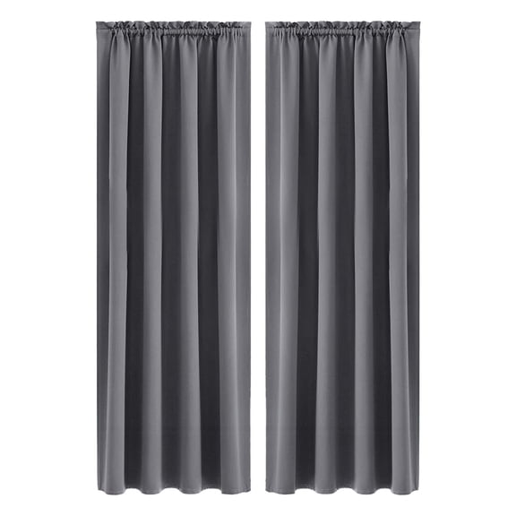 TACILIP Curtains Heat Insulation Energy Saving Bedroom and Kitchen Curtains Scandinavian Solid Colour Silk Curtains 2pc Curtains for Bedroom, Gifts for Mom