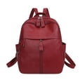thumbnail image 1 of 1pc 9.8x11.8inch Leather Backpack for Men Women Work, School Bookbag for College Students, 1 of 6