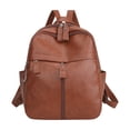 thumbnail image 1 of 1pc 9.8x11.8inch Leather Backpack for Men Women Work, School Bookbag for College Students, 1 of 6