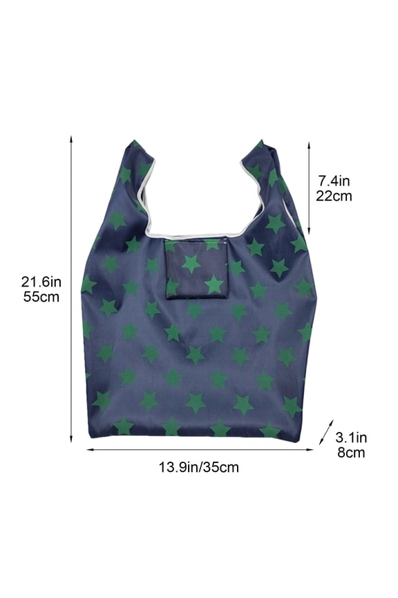 Organization and Storage, Eco Foldable Squares Tote Waterproof Oxfords Shopping Bag with Reinforced Handles for Groceries and Travel, Mom Gifts